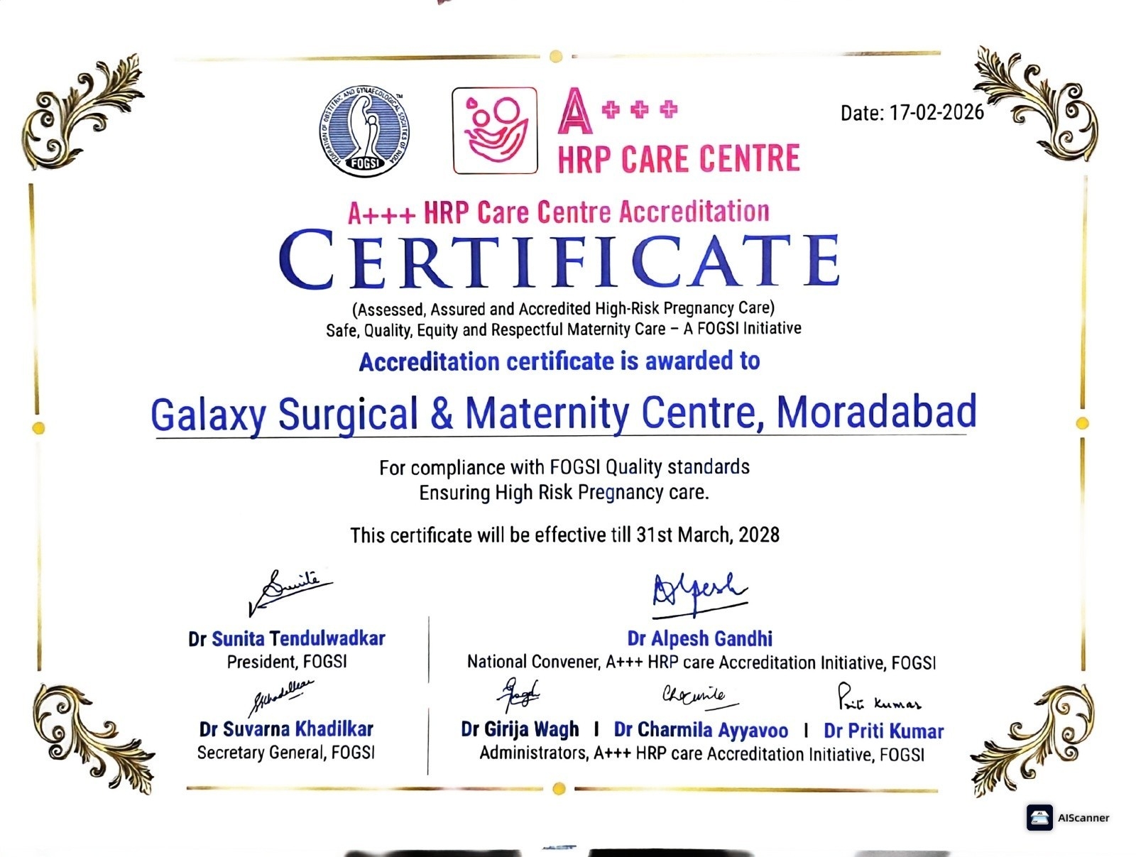 Certificates
